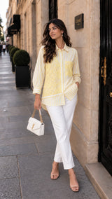 Tasuvure X MW  Lemon Lace Shirt