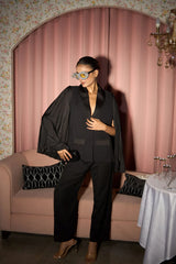 Tasuvure X MW  Luna Pleated Co-ord Set - Black