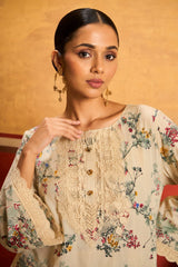 Tasuvure X MW  MW FLORAL EMBROIDERY FARSHI SET-IVORY