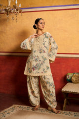Tasuvure X MW  MW FLORAL EMBROIDERY FARSHI SET-IVORY