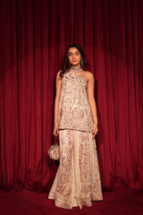 Tasuvure X MW  MW One-shoulder Cape Set - ivory