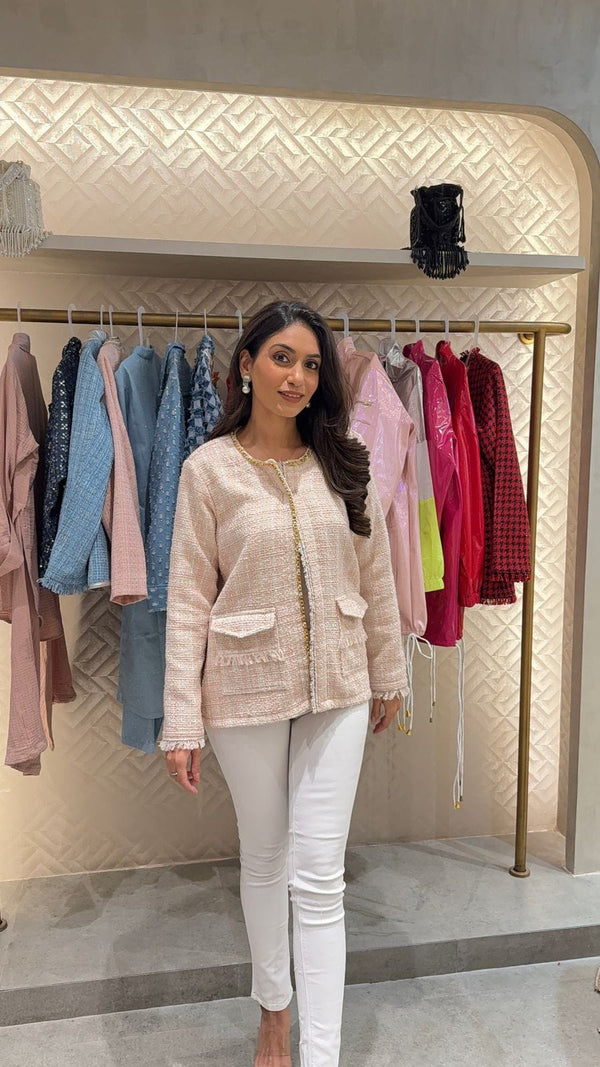 Tasuvure X MW  PINK TWEED BLAZER