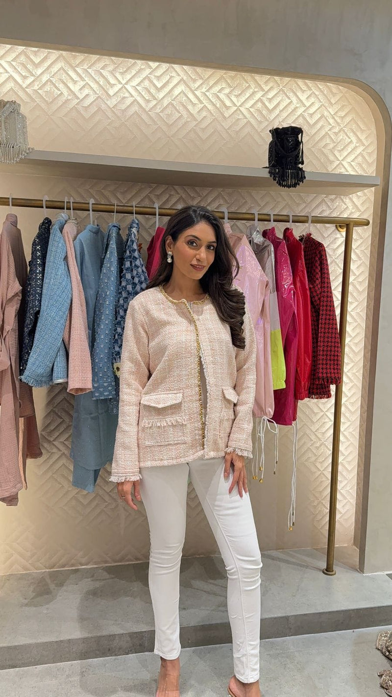 Tasuvure X MW  PINK TWEED BLAZER