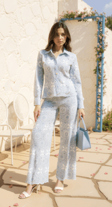 Tasuvure X MW  Powder blue cutwork set