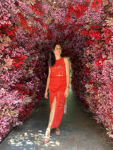 Tasuvure X MW Red Lace Skirt Set