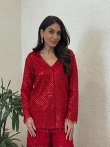 Tasuvure X MW  RED SHARARA SET