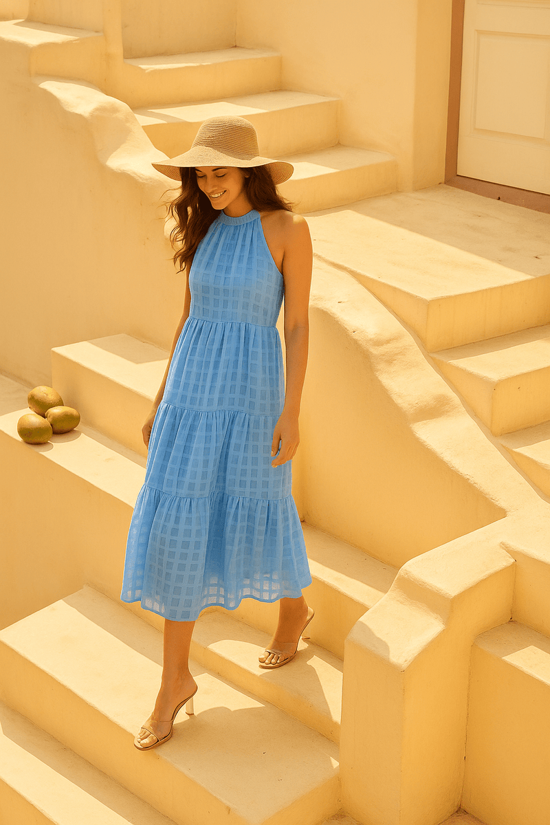 Tasuvure X MW  Riviera Maxi Dress - Blue