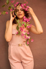 Tasuvure X MW  Strapless Jumpsuit - Blush
