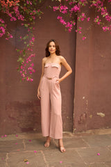 Tasuvure X MW  Strapless Jumpsuit - Blush