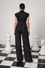 Tasuvure X MW Wellesley waistcoat- BLACK