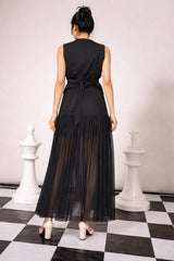Tasuvure X MW Wellesley waistcoat skirt set- BLACK