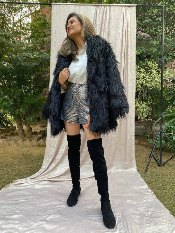 Faux Fur Overcoat