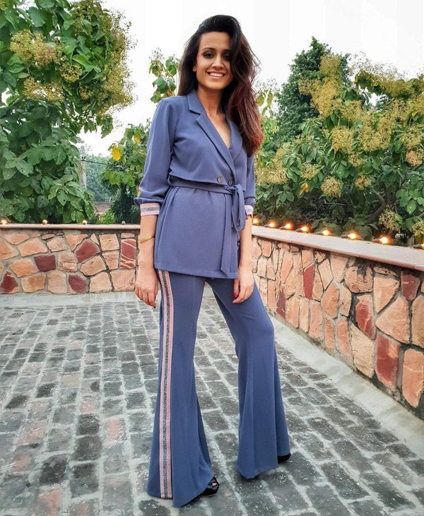Mitaliwadhwa Bell Bottoms with a Matching Trench Jacket