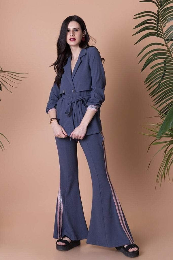 Mitaliwadhwa Bell Bottoms with a Matching Trench Jacket