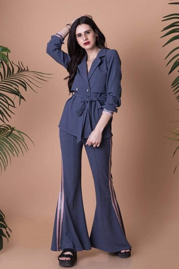 Mitaliwadhwa Bell Bottoms with a Matching Trench Pant Suit