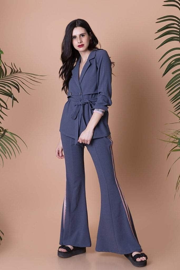 Mitaliwadhwa Bell Bottoms with a Matching Trench Pant Suit