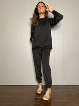 Mitaliwadhwa Black Sweatshirt Jogger