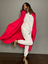 Mitaliwadhwa Blue and Pink fleece overcoat
