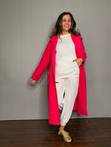Mitaliwadhwa Blue and Pink fleece overcoat