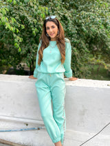 Mitaliwadhwa Blue Sweatshirt jogger set