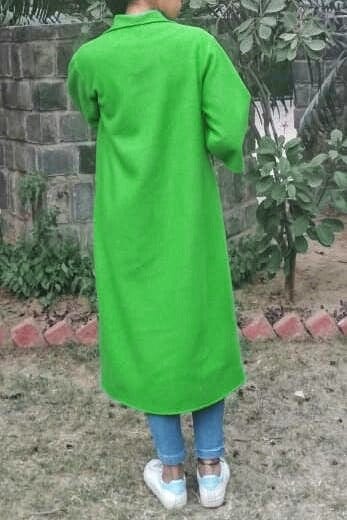 Mitaliwadhwa Bright Green Overcoat