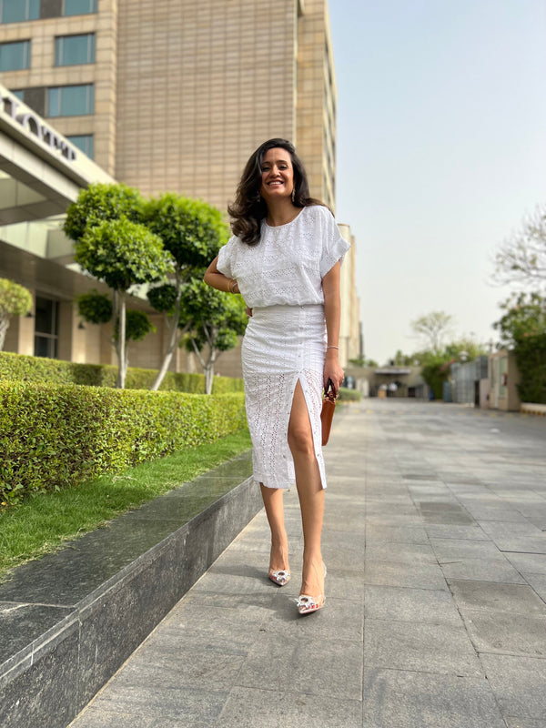 Mitaliwadhwa coordinate sets Scallop skirt set