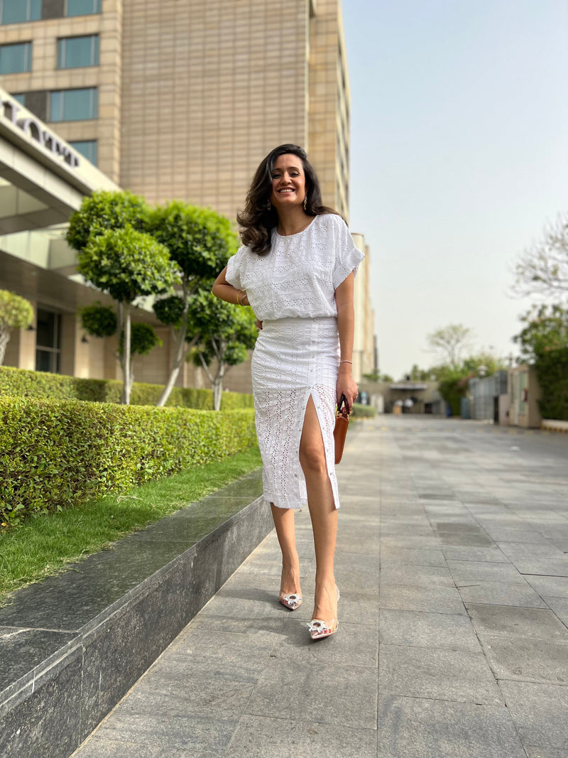Mitaliwadhwa coordinate sets Scallop skirt set