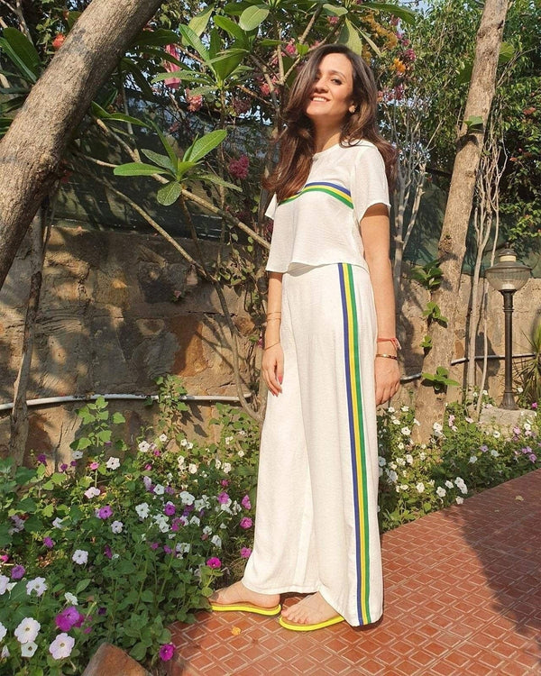 Mitaliwadhwa coordinate sets White Co-ord Set with Elastic
