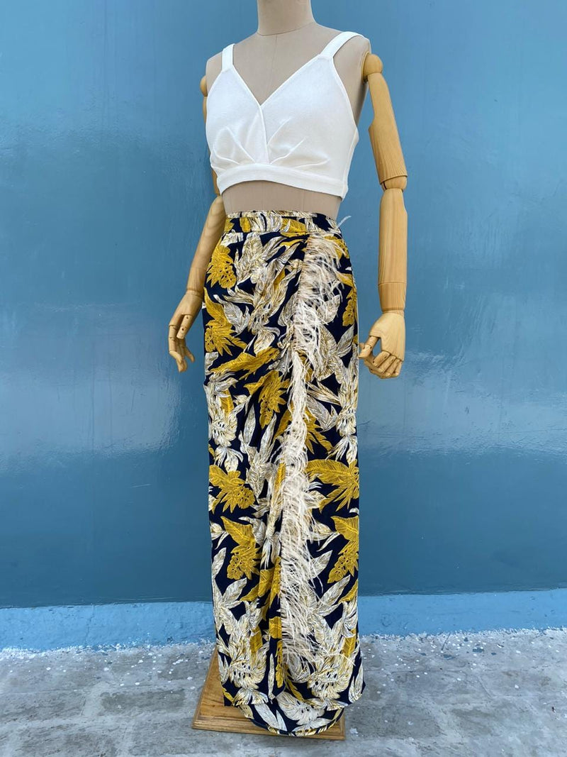 Mitaliwadhwa Dhoti Skirt with Feather