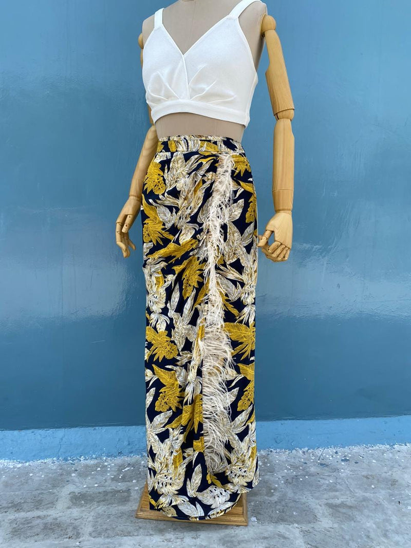 Mitaliwadhwa Dhoti Skirt with Feather
