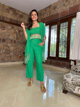 Mitaliwadhwa Green 3 pc Tassel Set