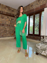 Mitaliwadhwa Green 3 pc Tassel Set