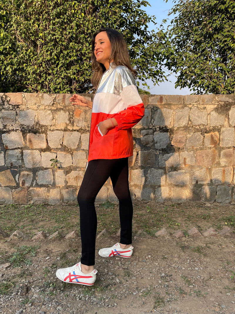 Mitaliwadhwa Orange wind-cheater