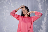 Mitaliwadhwa Peach Athleisure Set with Metallic Tassels