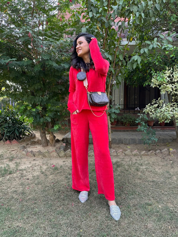 Mitaliwadhwa Red Coord Set