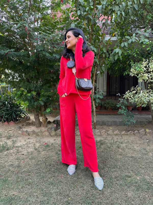 Mitaliwadhwa Red Coord Set