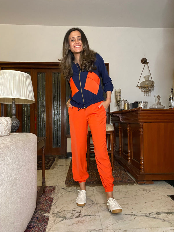 Mitaliwadhwa The real Sporty orange set