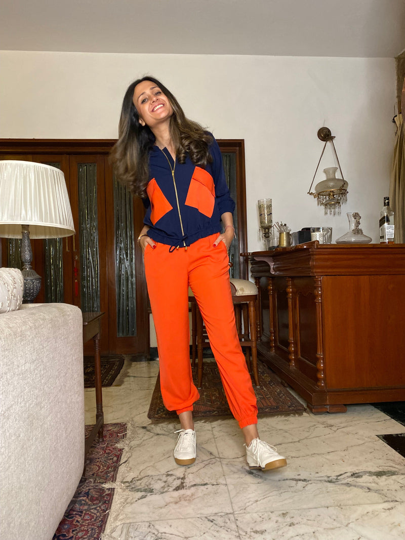 Mitaliwadhwa The real Sporty orange set
