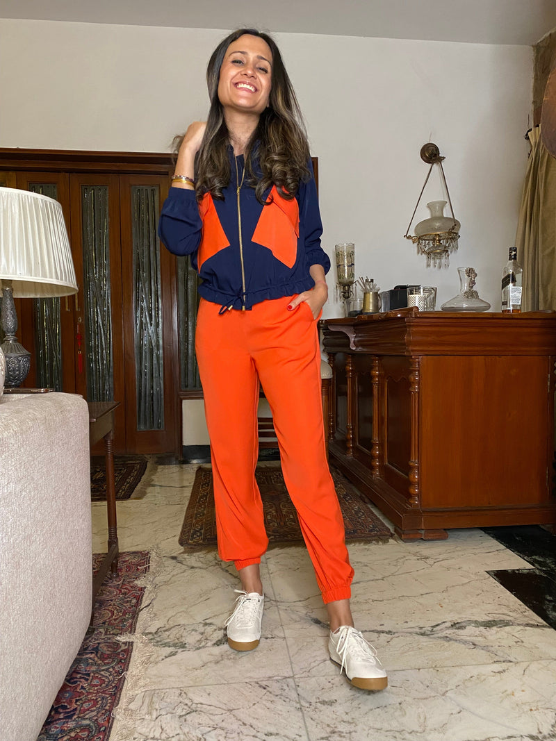 Mitaliwadhwa The real Sporty orange set