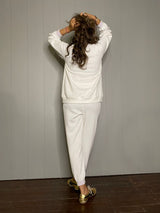 Mitaliwadhwa White sweatshirt set