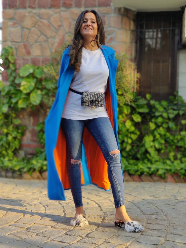 Mitaliwadhwa XS / BLUE Blue Candy Overcoat