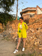 Mitaliwadhwa XS / XS Yellow Candy Shorts Set